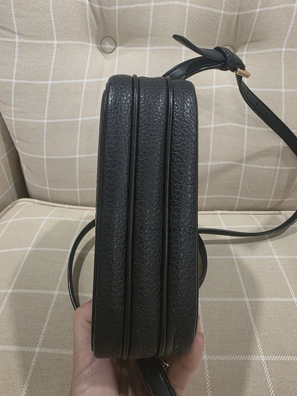 Tory Burch Black Pebbled Leather Crossbody Bag - Like NEW
